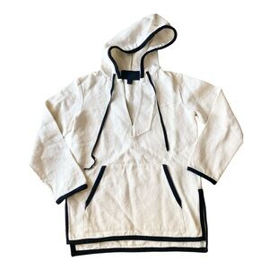 J. Crew Collection 100% Linen Hooded Tunic Top/Jacket